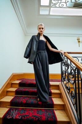 Caban réversible éco-cuir