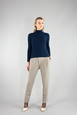 Geometric High Neck Sweater