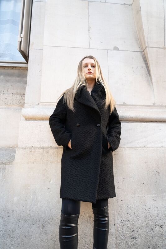 Big Shawl Collar Coat