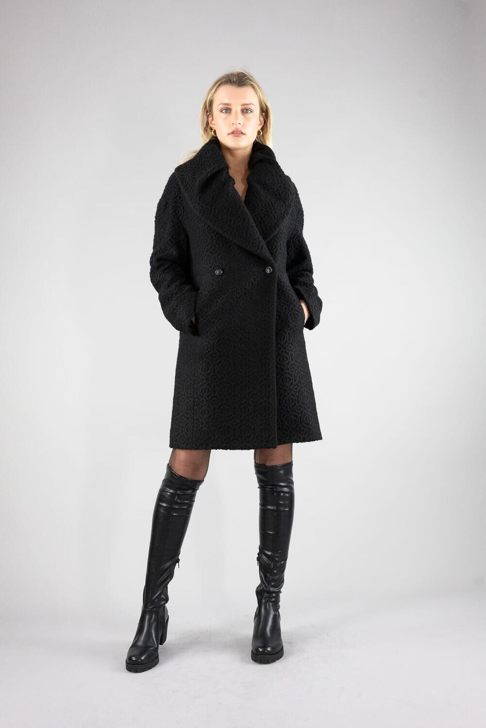 Big Shawl Collar Coat