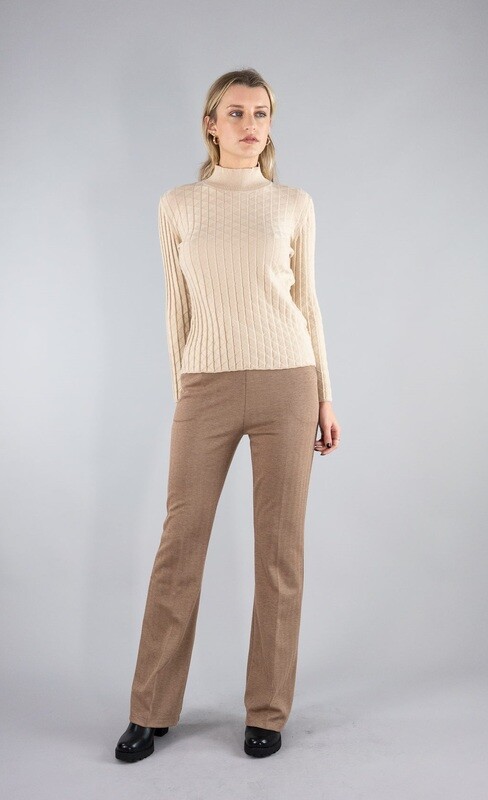 Geometric High Neck Sweater