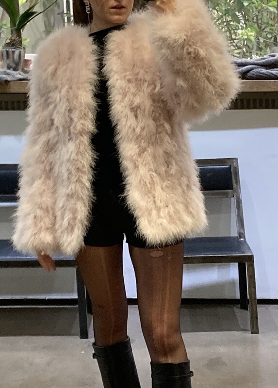 Manteau Eco fur Rose