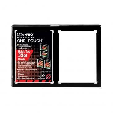Ultra Pro - 35PT 2-Card Black Border UV ONE-TOUCH Magnetic Holder