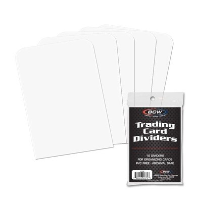 BCW - Trading Cards Dividers (x10)