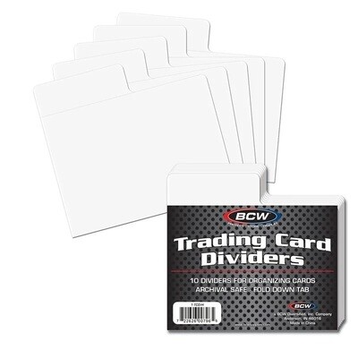 BCW - Trading Card Dividers - Horizontal (x10)