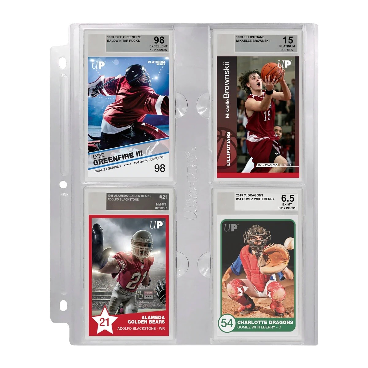 Ultra Pro - 4-Pocket Page for Graded Beckett Slabs (x10)