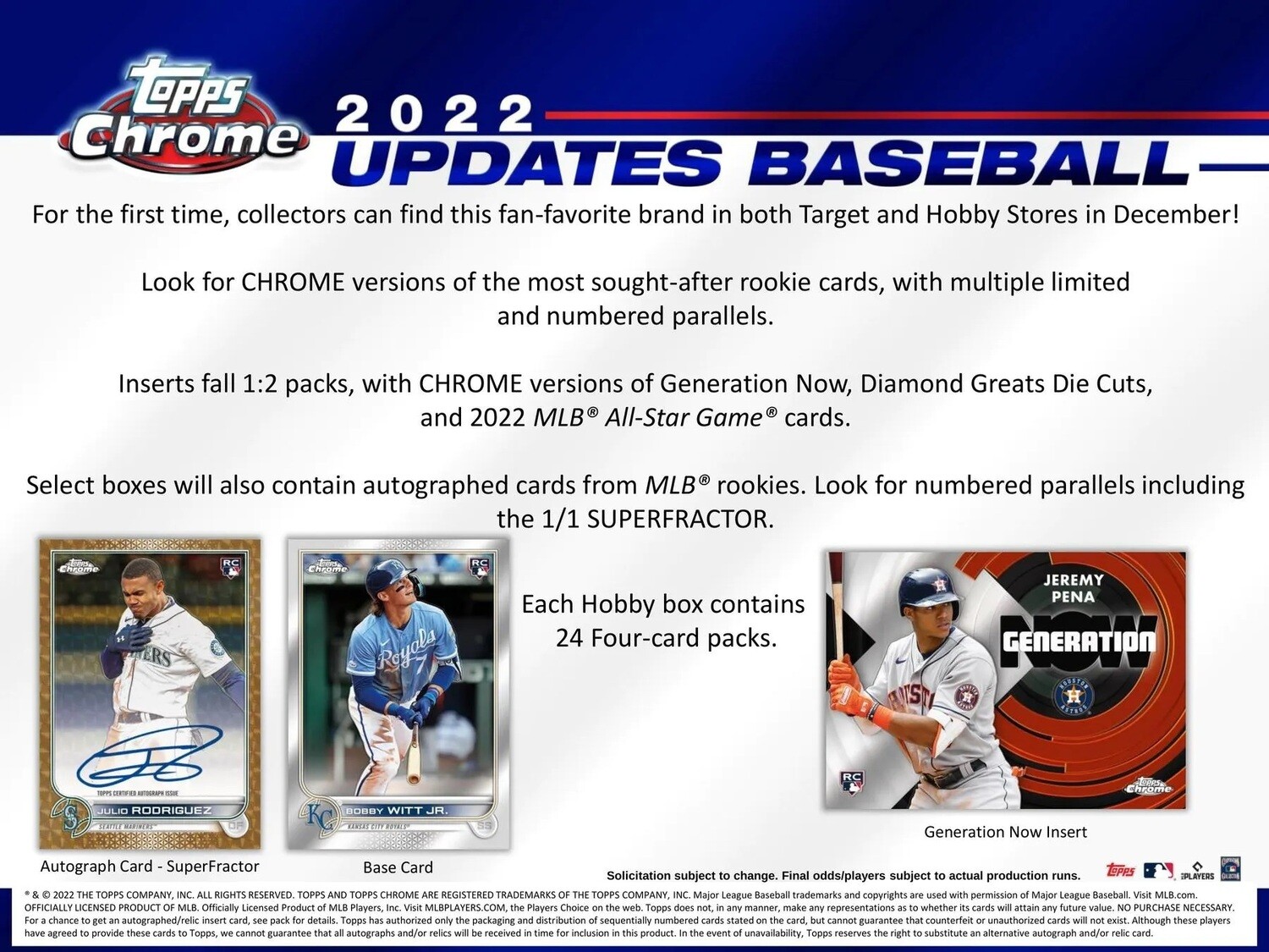 2022 Topps Chrome Update Baseball Hobby Box