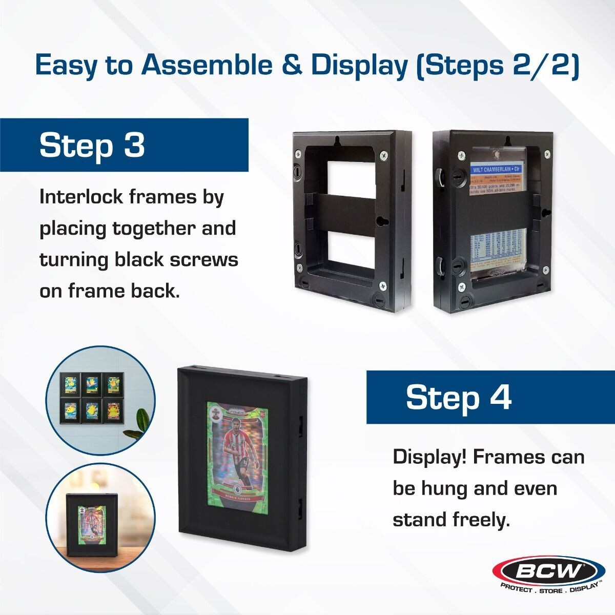 BCW - Interlocking Card Frames - Black