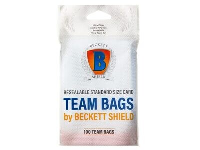Beckett Shield - Team Bags Resealable Sleeves (x100)