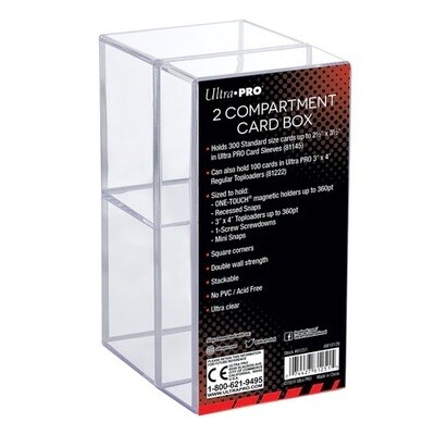 Ultra Pro - 2-Piece 2-Compartment Clear Card Box