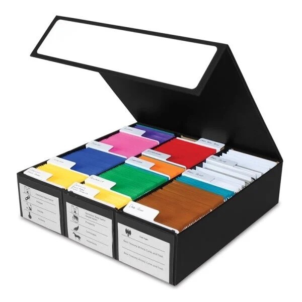 BCW - Card Game Box - 3 Row - Black with White - (preorder only)