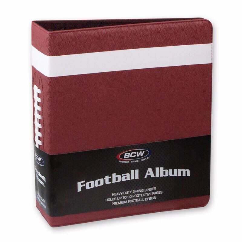 BCW - 3 in. Album - Football Collectors Album - Premium Brown