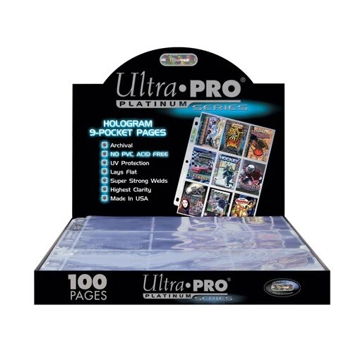 Ultra Pro - Platinum Series 9-Pocket Pages for standard cards (100ct)