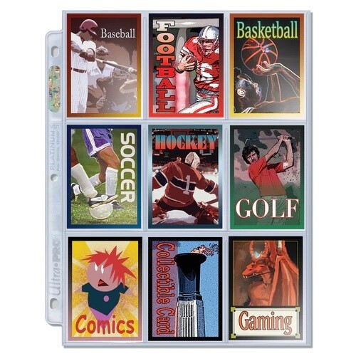 Ultra Pro - Platinum Series 9-Pocket Pages for standard cards (100ct)