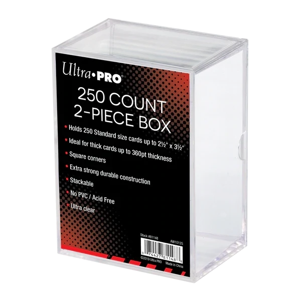 Ultra Pro - 2-Piece Clear 250 Card Storage Box