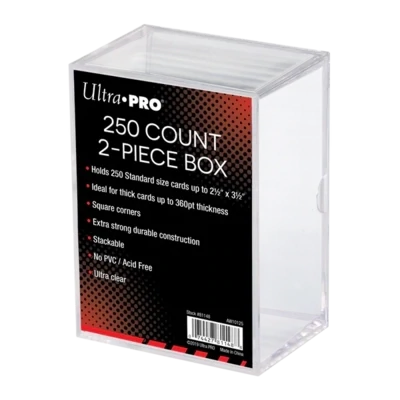 Ultra Pro - 2-Piece Clear 250 Card Storage Box