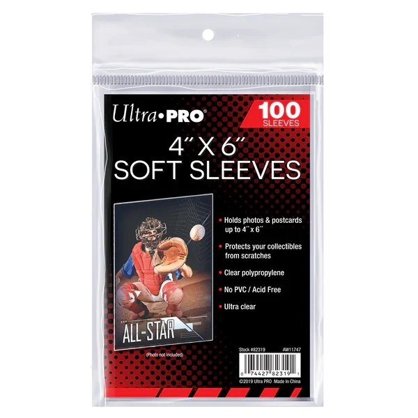 Ultra Pro - 4&quot; x 6&quot; Soft Sleeves (100ct)
