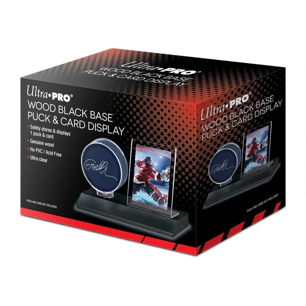 Ultra Pro - Hockey Puck &amp; Card Wood Display Holder