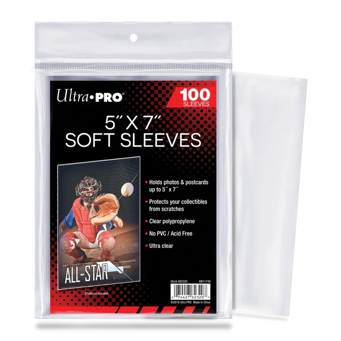 Ultra Pro - 5" x 7" Soft Sleeves (100ct)