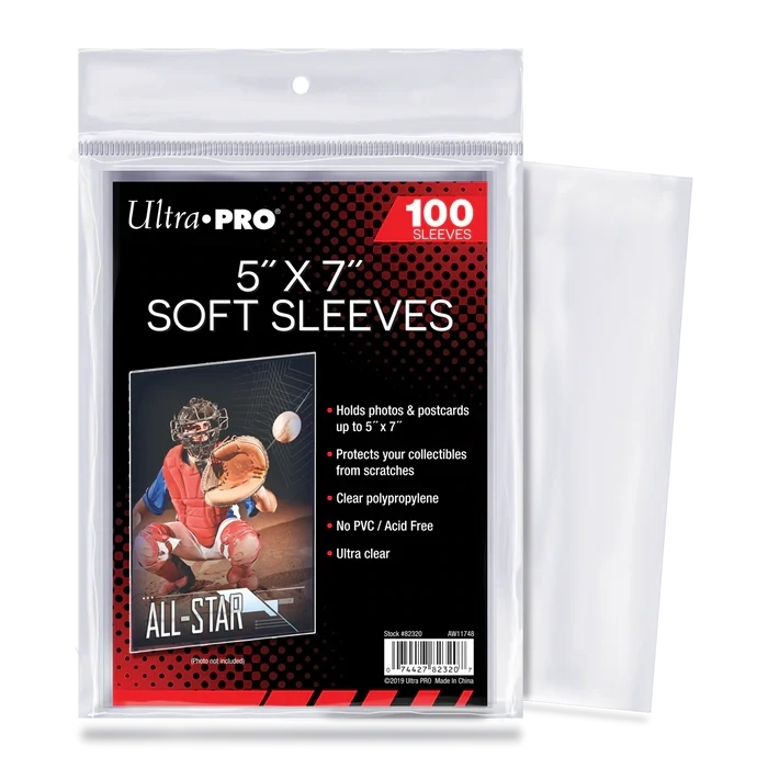 Ultra Pro - 5&quot; x 7&quot; Soft Sleeves (100ct)