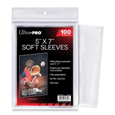 Ultra Pro - 5&quot; x 7&quot; Soft Sleeves (100ct)