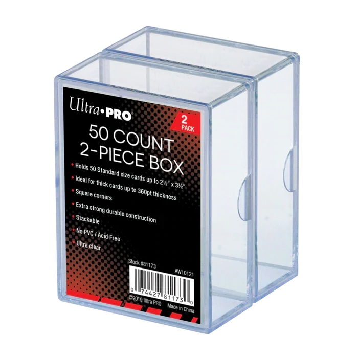 Ultra Pro - 2-Piece 50-Count Clear Card Boxes (2ct)