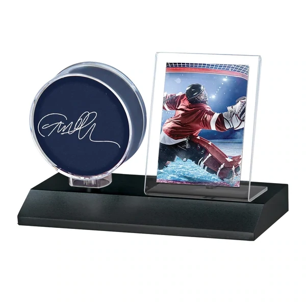 Ultra Pro - Hockey Puck &amp; Card Wood Display Holder
