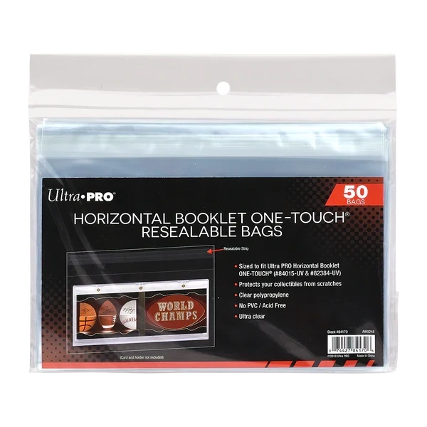 Ultra Pro - Horizontal Booklet ONE-TOUCH Resealable Bags (50ct)