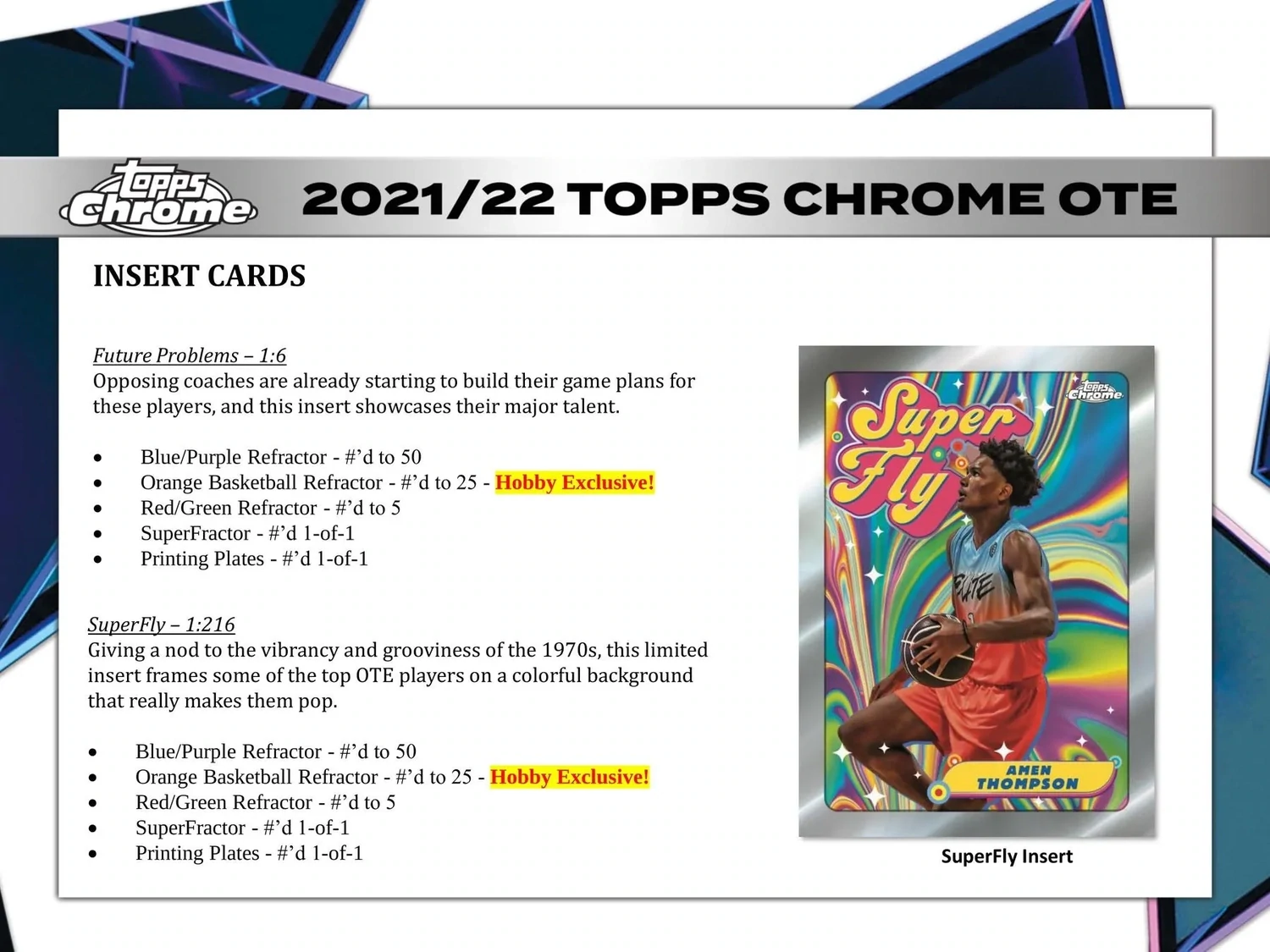 2021/22 Topps Chrome Overtime Elite Basketball Hobby Box