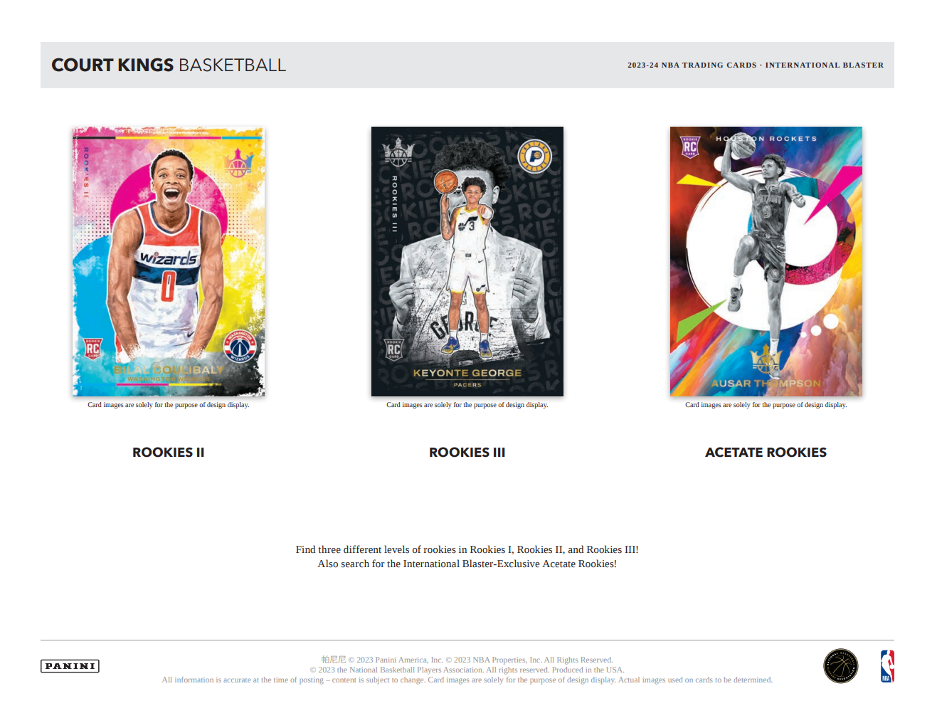 2023/24 Panini Court Kings Basketball International Blaster Box