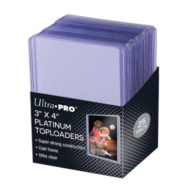 Ultra Pro - 3&quot; x 4&quot; Ultra Clear Platinum Toploaders (x25)