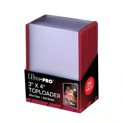 Ultra Pro - Toploader - 3&quot; x 4&quot; Red Border (x25)