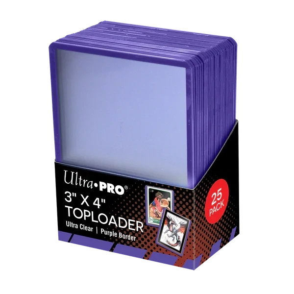 Ultra Pro - Toploader - 3&quot; x 4&quot; Purple Border (x25)