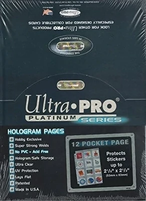 Ultra Pro - 12-Pocket Platinum Page with 2-1/4&quot; X 2-1/2&quot; Pockets