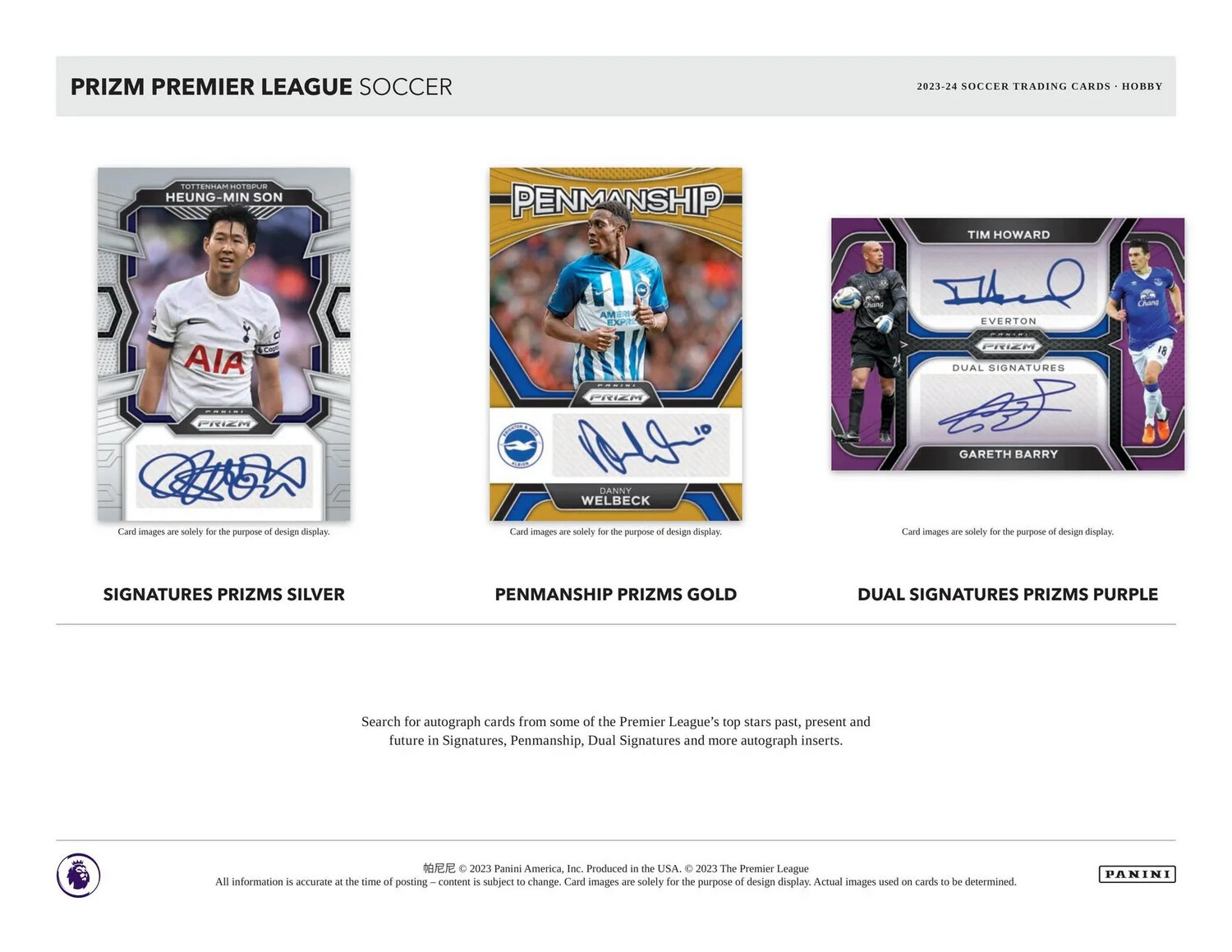 2023/24 Panini Prizm Premier League EPL Soccer Hobby Pack