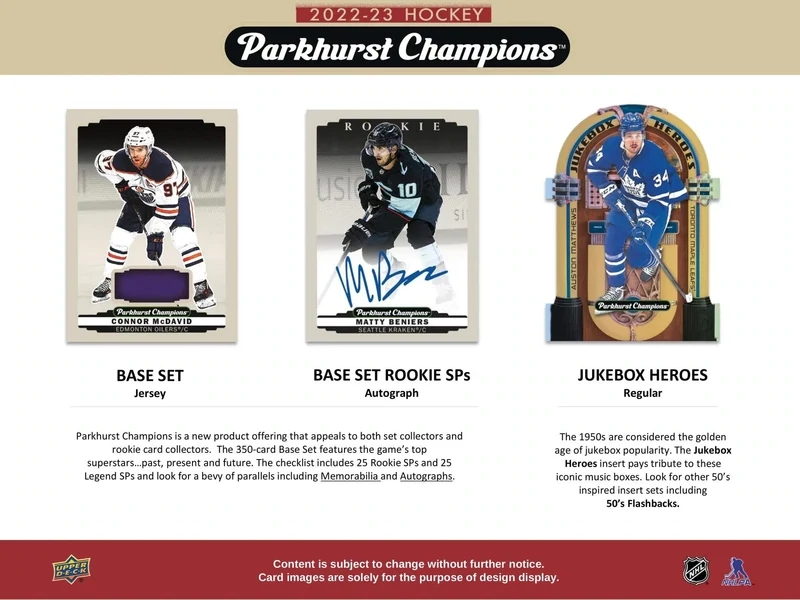 2022/23 Upper Deck Parkhurst Champions Hockey Blaster Box