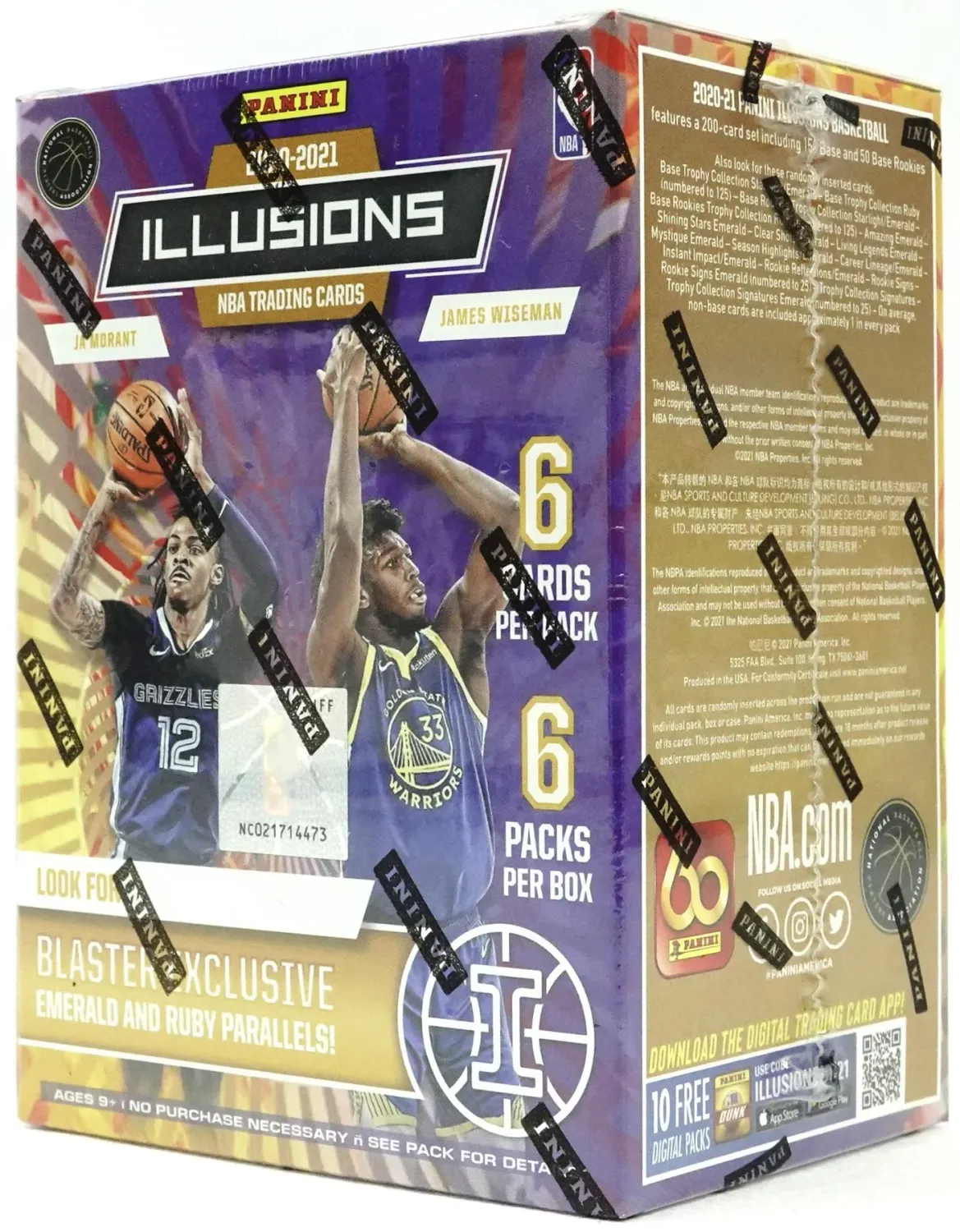 2020/21 Panini Illusions Basketball Blaster Box