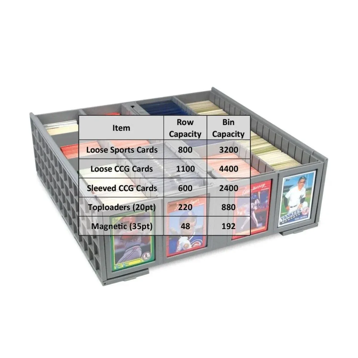 BCW - Collectible Card Bin - 3200 - Gray - (preorder only)