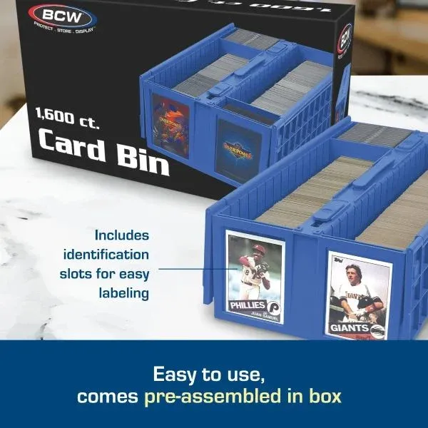 BCW - Collectible Card Bin - 1600 - Blue - (preorder only)