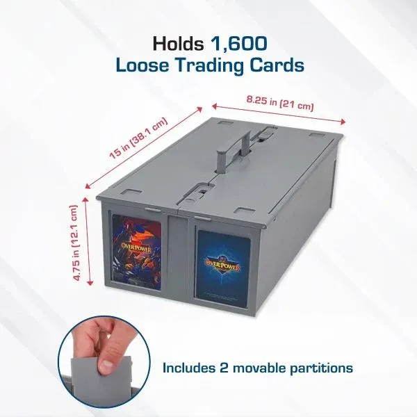 BCW - Collectible Card Bin - 1600 - Gray - (preorder only)