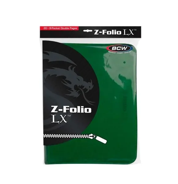BCW - Z-Folio 9-Pocket LX Album - Green