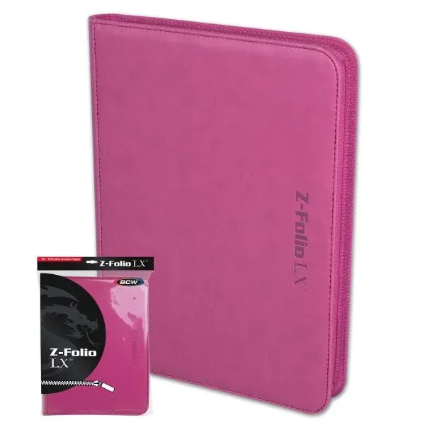 BCW - Z-Folio 9-Pocket LX Album - Pink