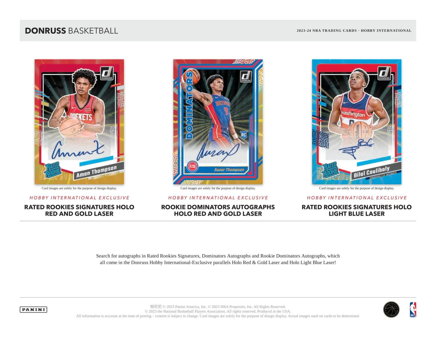 2023/24 Panini Donruss Basketball International Hobby Box