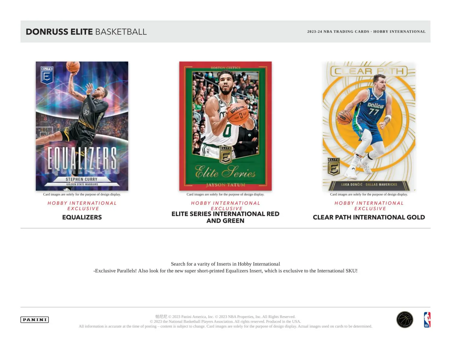2023/24 Panini Donruss Elite Basketball International Hobby Box