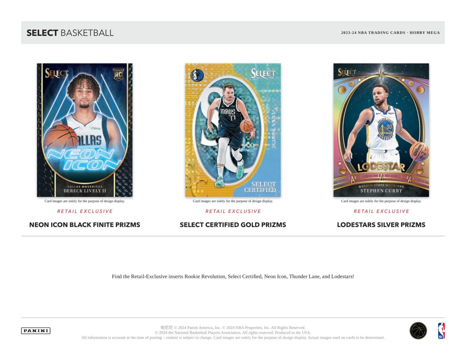 2023/24 Panini Select Basketball Hobby Mega Box (Green Shock Prizms)