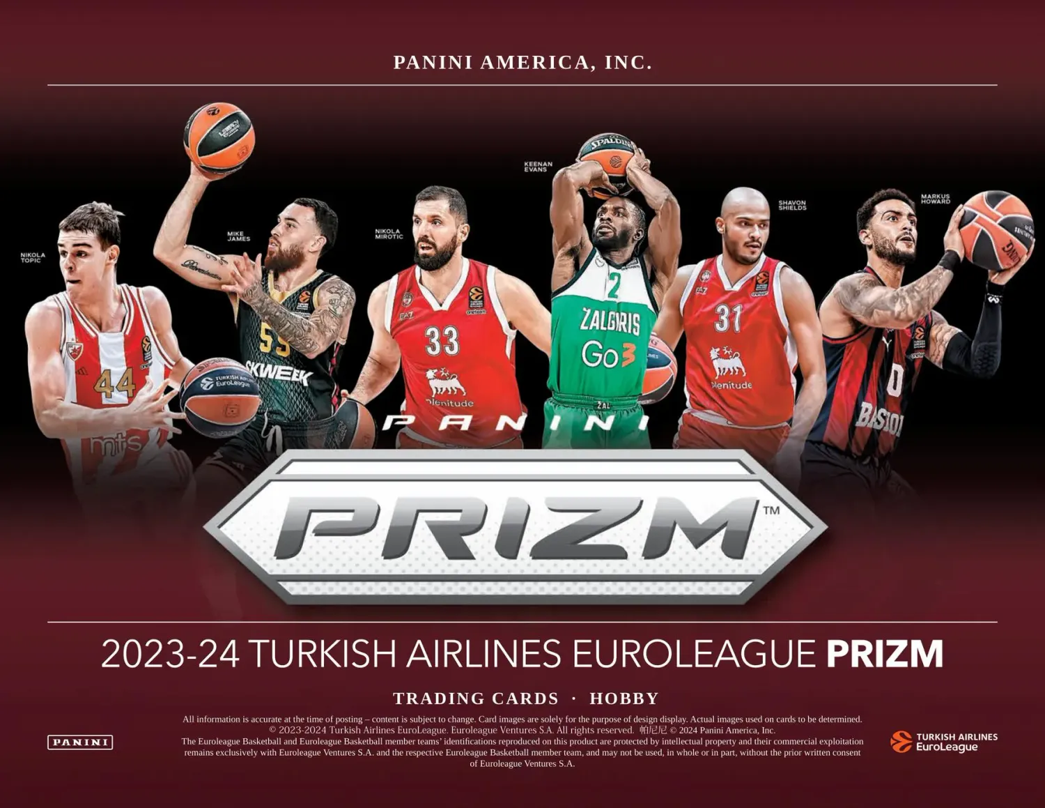 2023/24 Panini Prizm Turkish Airlines EuroLeague Basketball Hobby Box