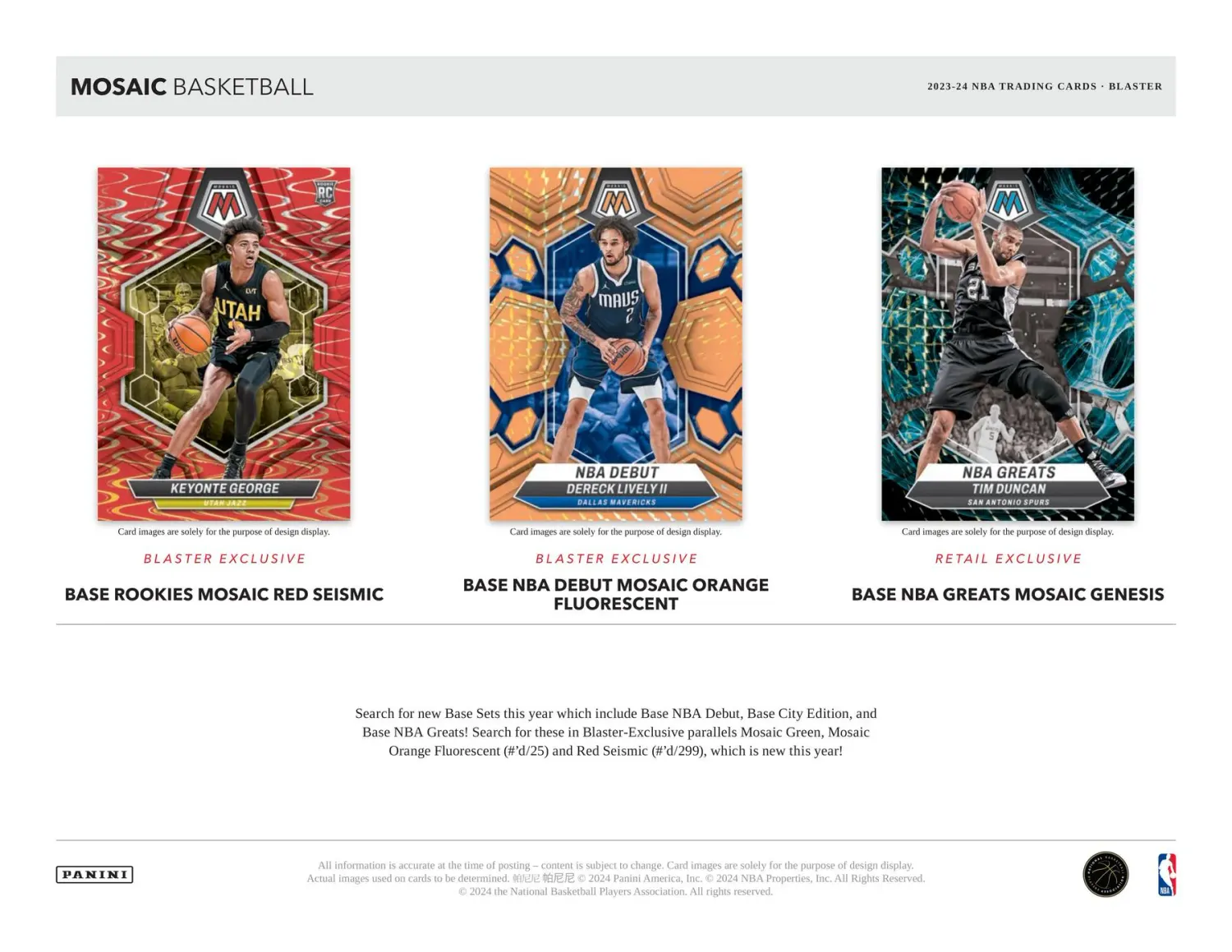 2023/24 Panini Mosaic Basketball Blaster Box
