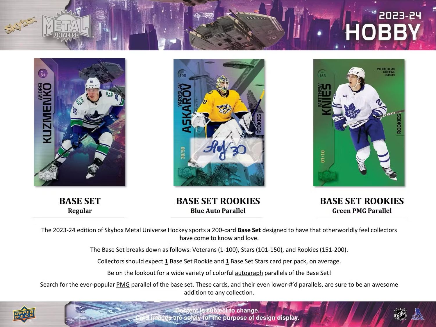 2023/24 Upper Deck Skybox Metal Universe Hockey Hobby Pack