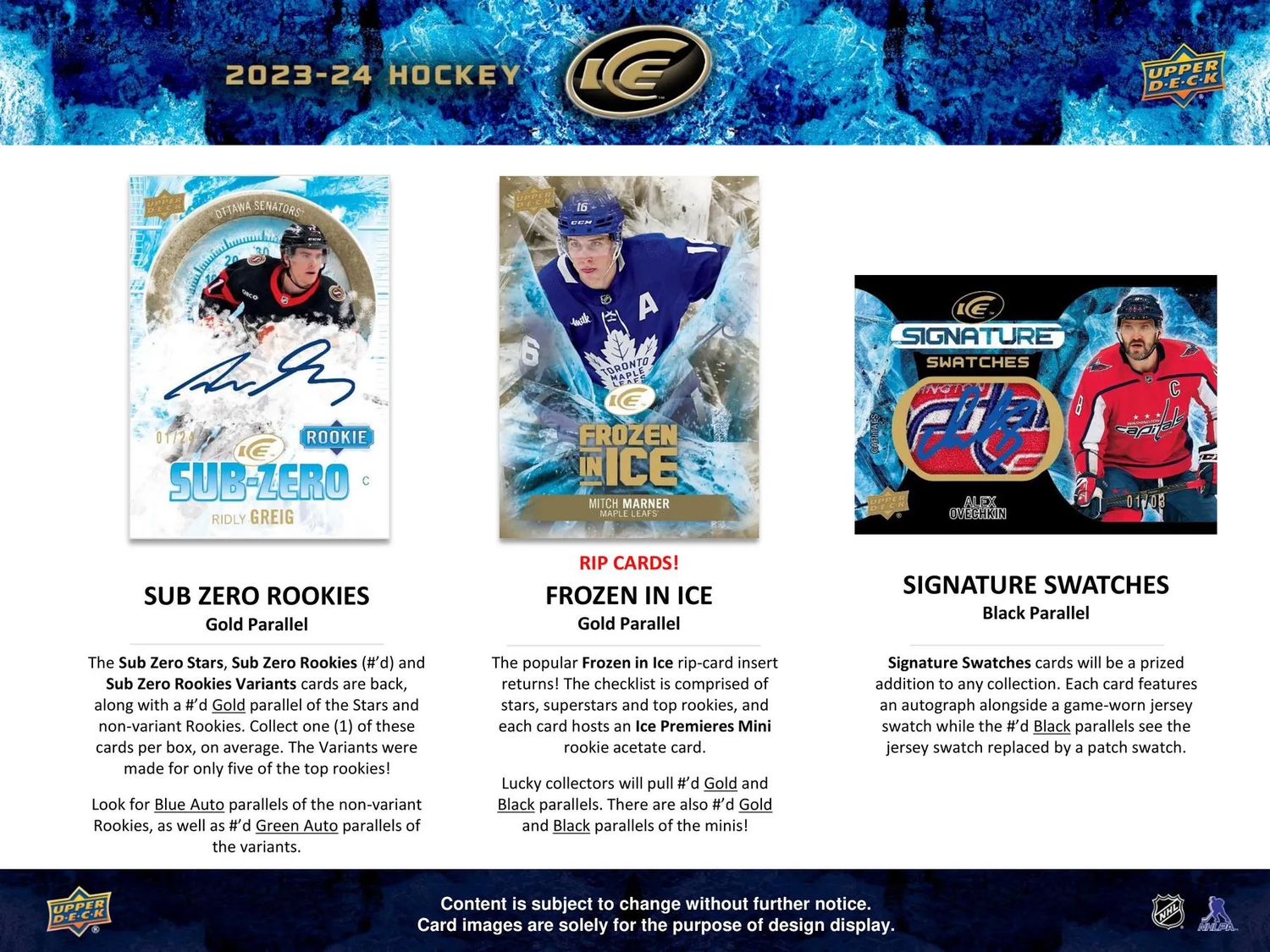 2023/24 Upper Deck Ice Hockey Hobby Pack