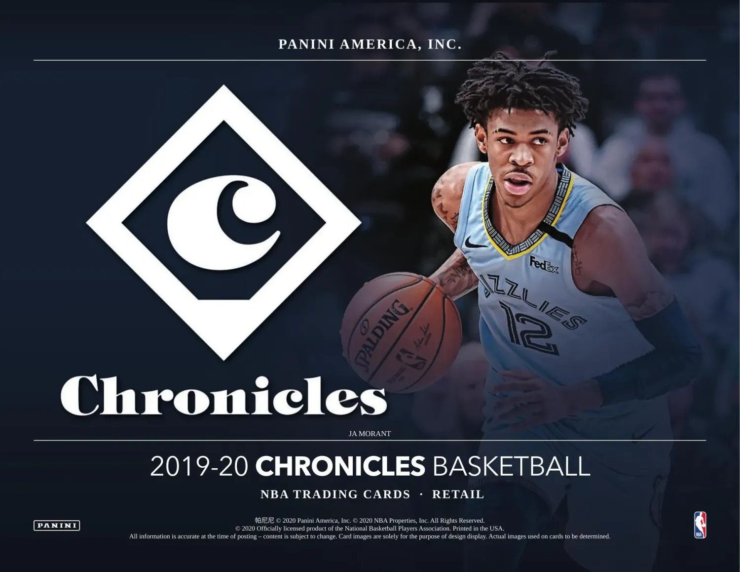 2019/20 Panini Chronicles Basketball Cello Fat Pack Box